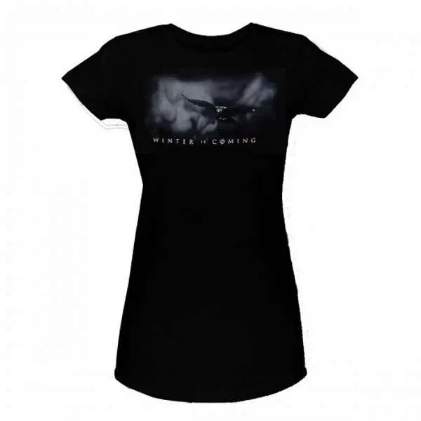 t/s game of thrones winter come logo fem - l