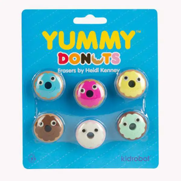 yummy donut eraser 6-pack