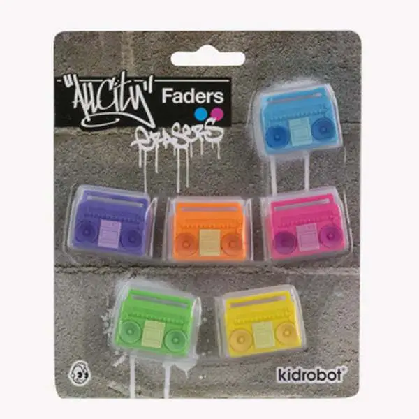 all city faders eraser 6-pack
