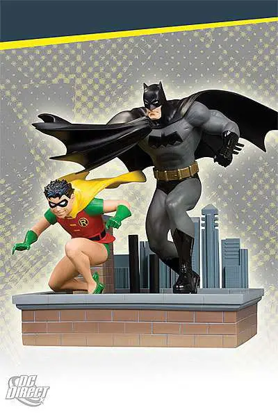 all star batman and robin mini statue