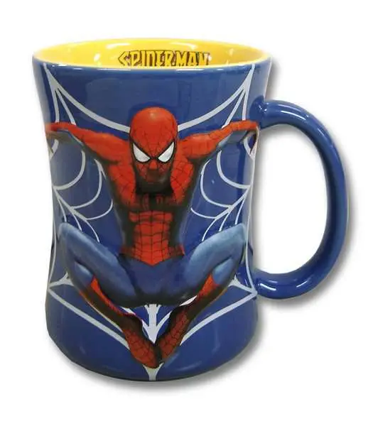 spider-man mug relief blue