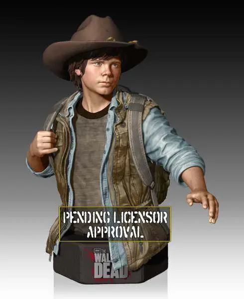 walking dead carl grimes mini bust