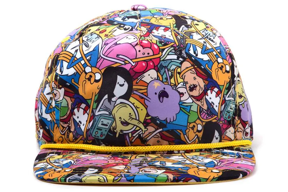 adventure time all over print snap cap