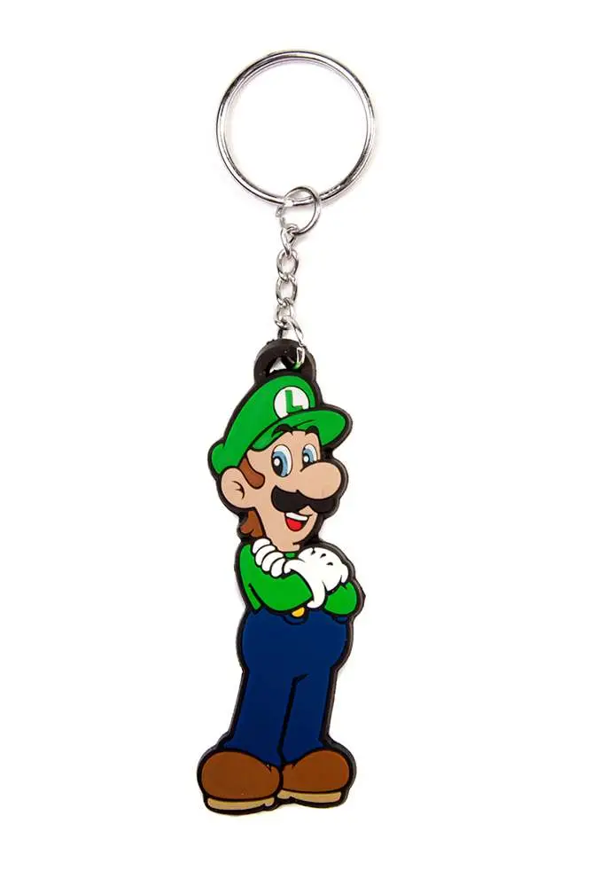 nintendo luigi rubber keychain