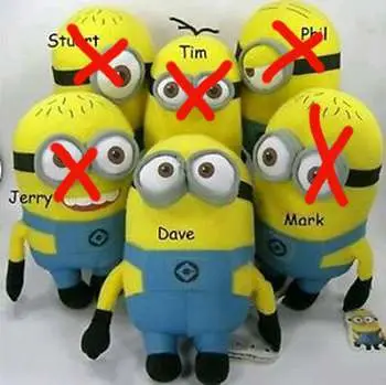 despicable me 2 minions 15cm dave plush