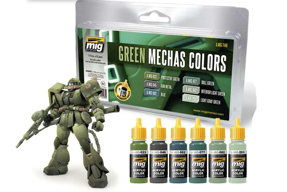green mechas colors set 7149