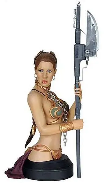 sw slave leia in metal biki bust