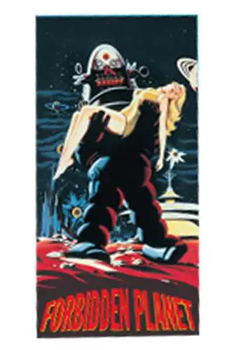 forbidden planet robbie robot towel