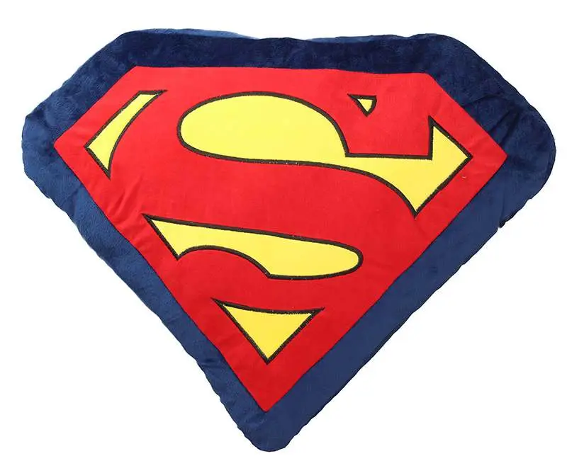 superman logo shape cushion