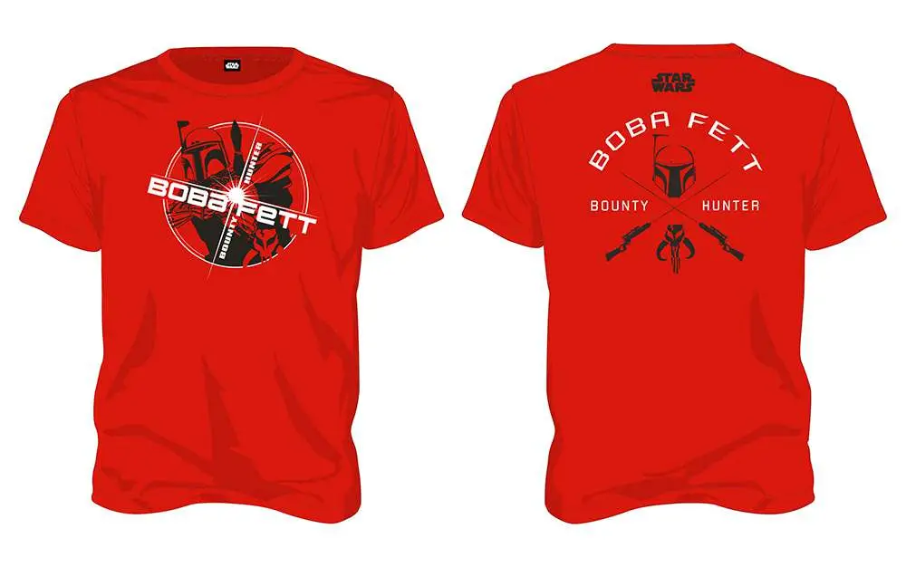 t/s sw boba fett bounty hunter red men - m