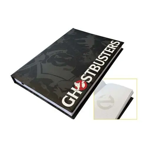 ghostbusters black leather journal