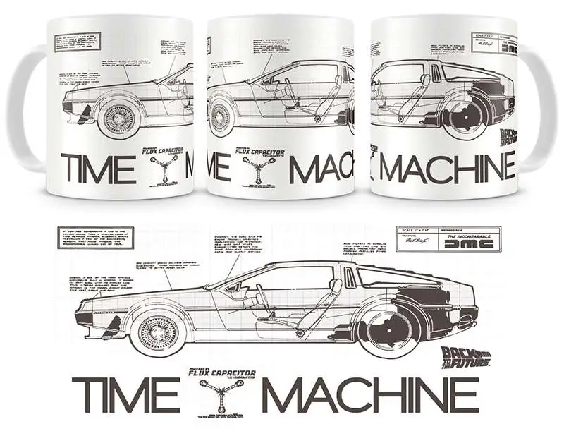 bttf time machine ceramic mug