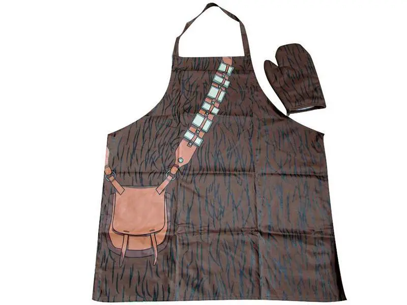 sw chewbacca apron and oven mitt set