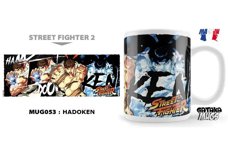 street fighter hadoken mug