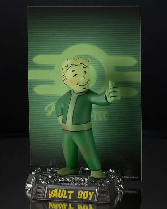 movie maniacs  fallout tv  vault boy (glow in the dark) figure