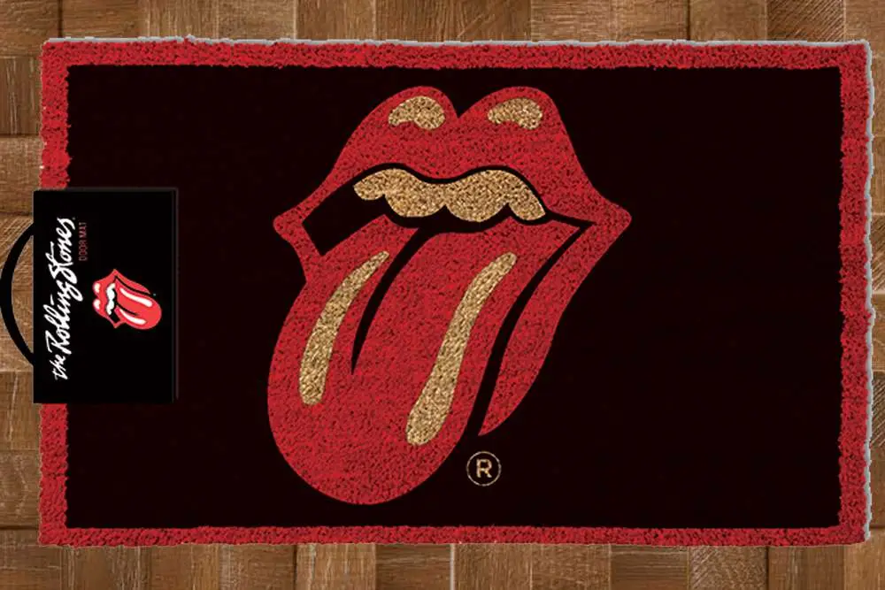 the rolling stones logo doormat