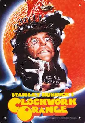 a clockwork orange one sheet tin sign