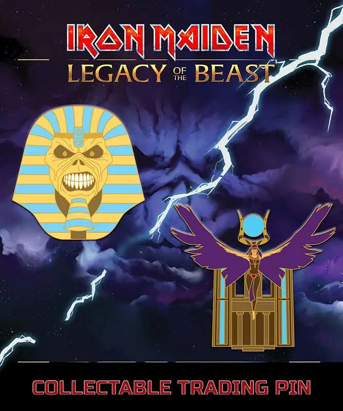 iron maiden pharaoh and aset pin