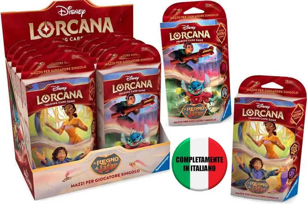 lorcana - il regno di jafar  - starter deck display (8 decks) - italiano