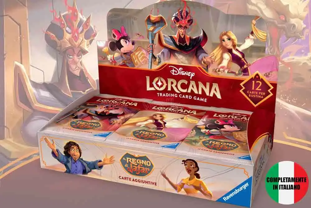 lorcana - il regno di jafar- boosters display (24 boosters) - italiano