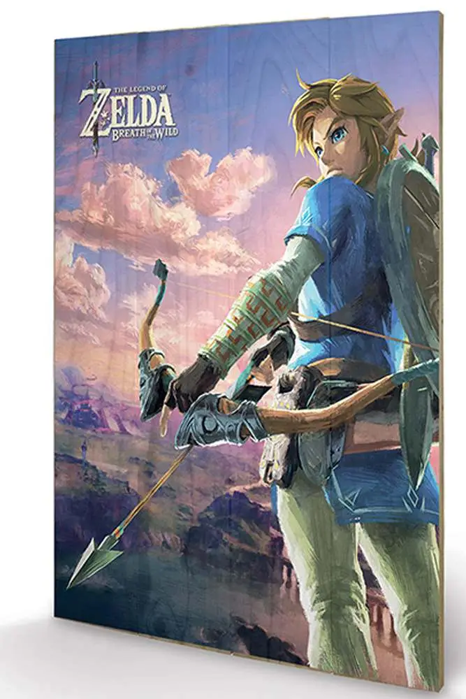 legend of zelda botw landscape wood print
