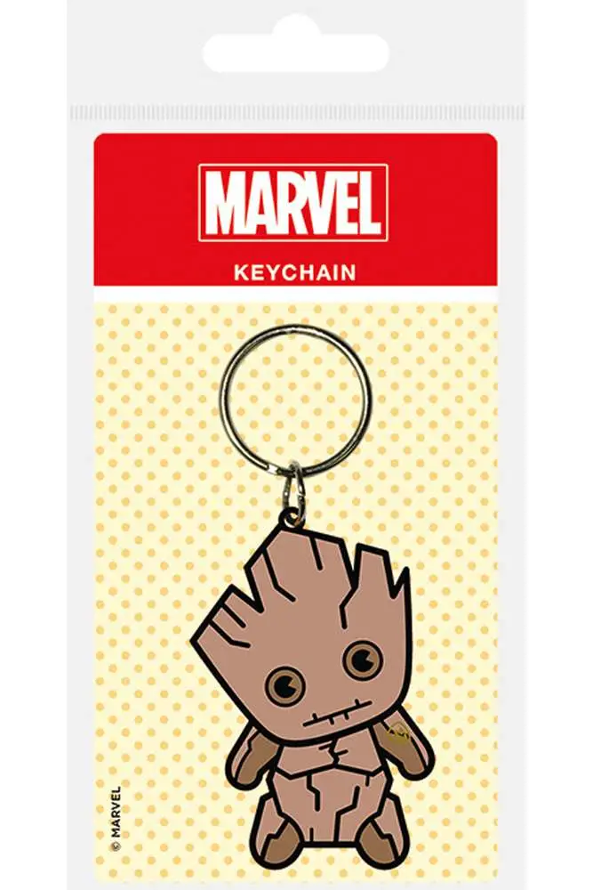 marvel kawaii groot keyring
