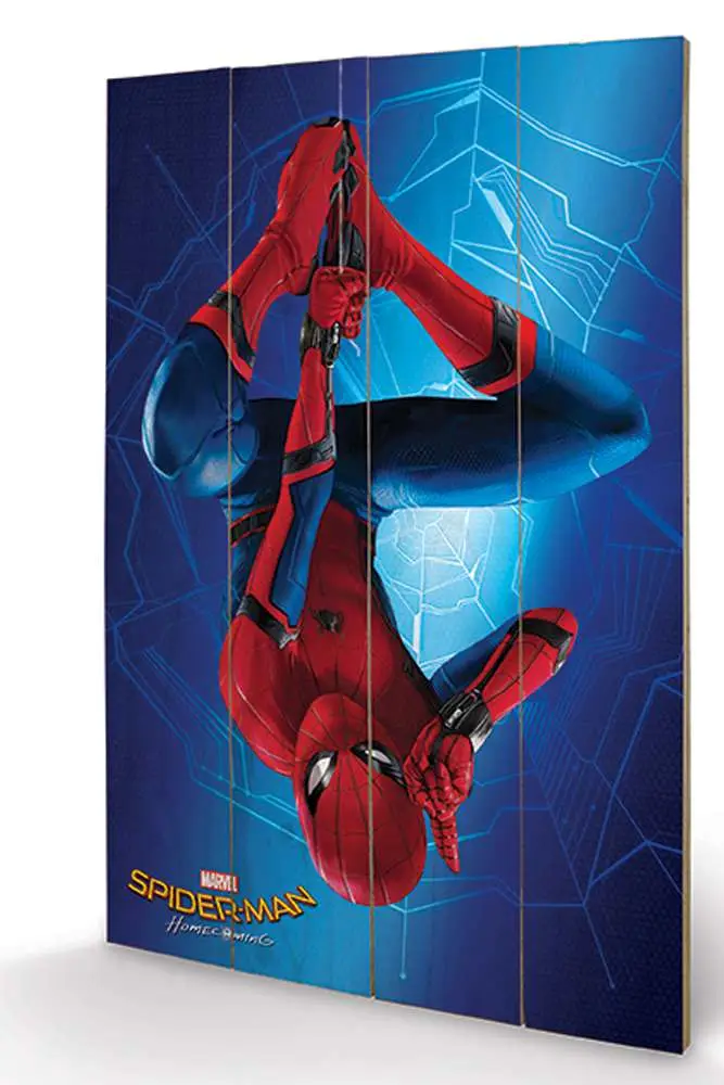spider-man homecoming city wood print