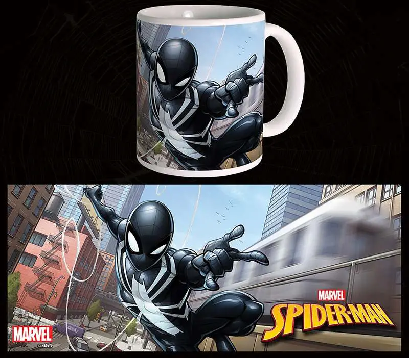marvel spider-man black suit mug