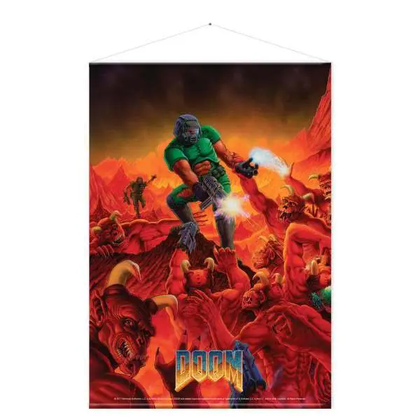 doom retro wallscroll