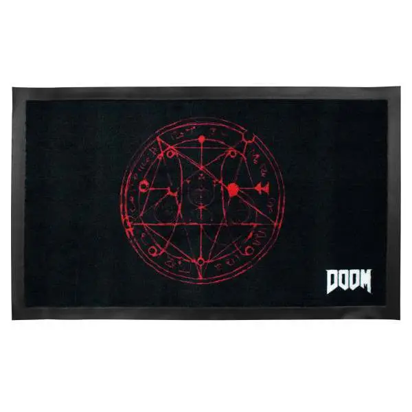 doom pentagram doormat