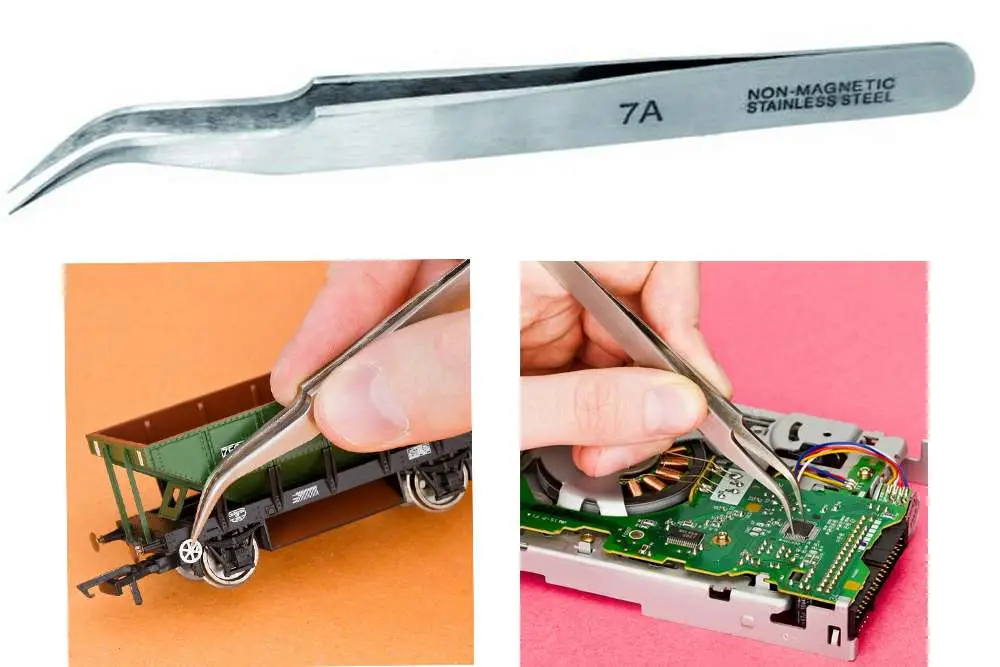 extra fine curved tweezers