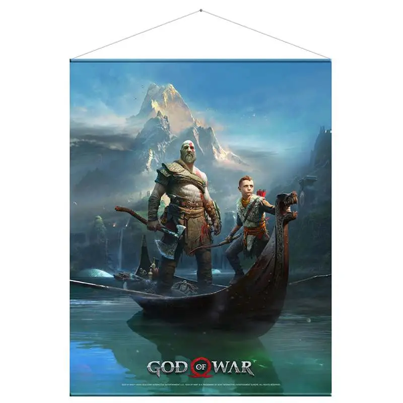 god of war  father and son wallscroll
