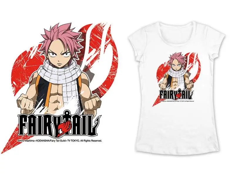 t/s fairy tail dragon son white woman - l