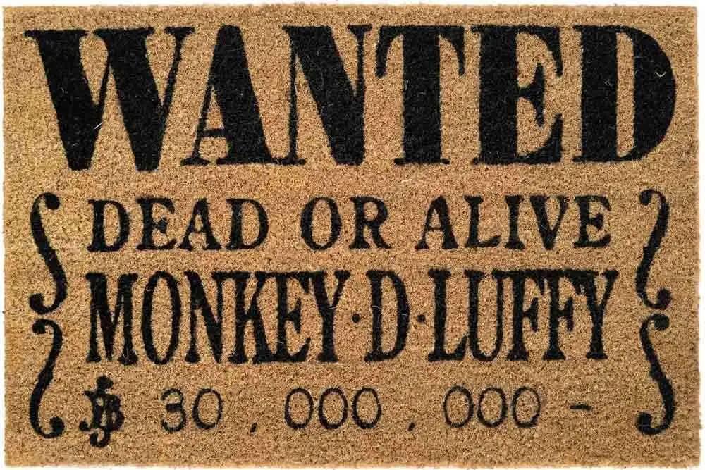 one piece wanted luffy doormat