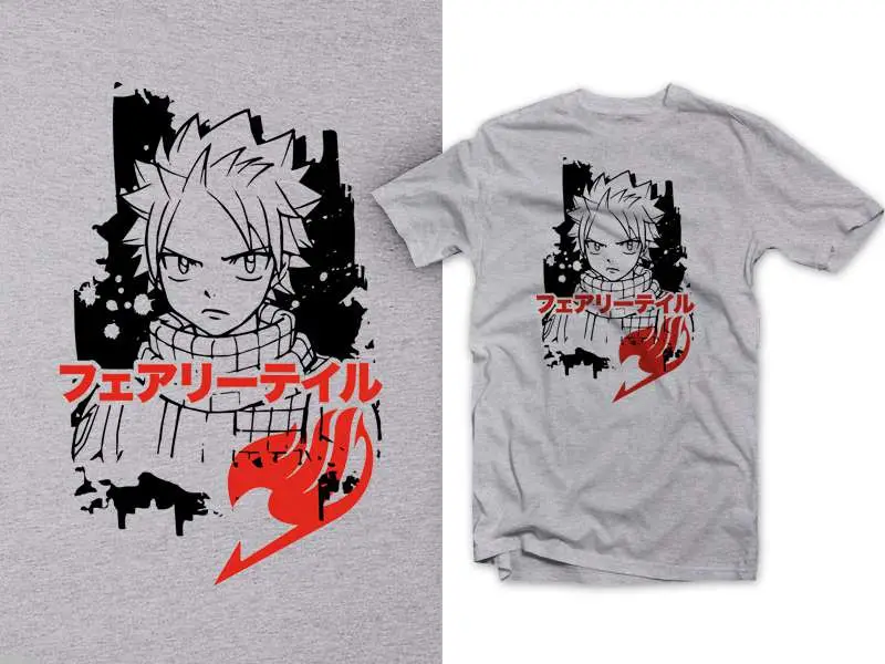 t/s fairy tail natsu dragnir grey man - xxl
