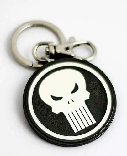 punisher logo keychain