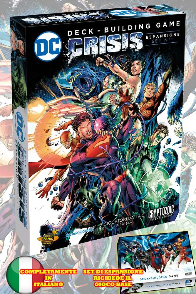 dc deck building game crisis exp set ita
