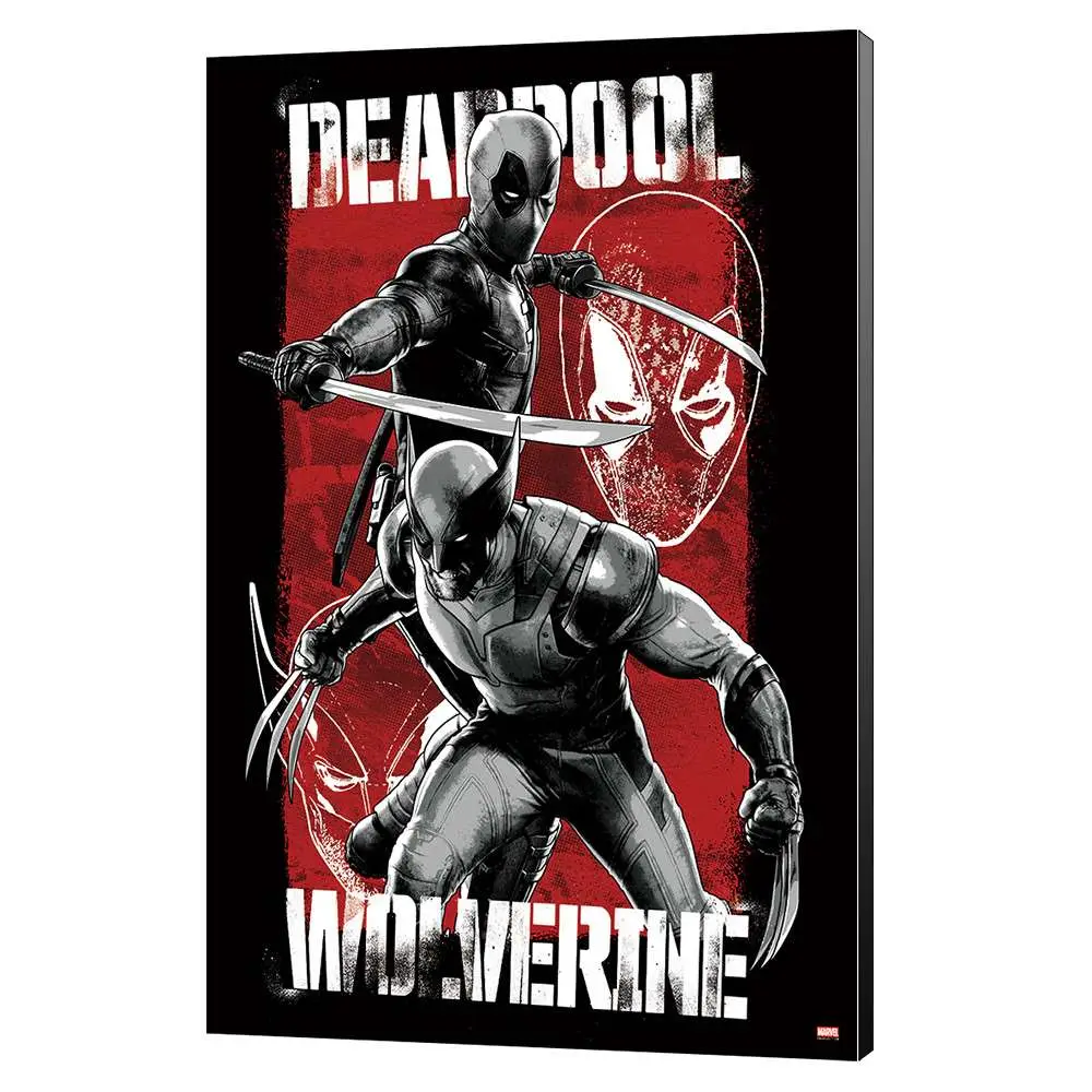 marvel deadpool & wolverine maximum effort wood panel