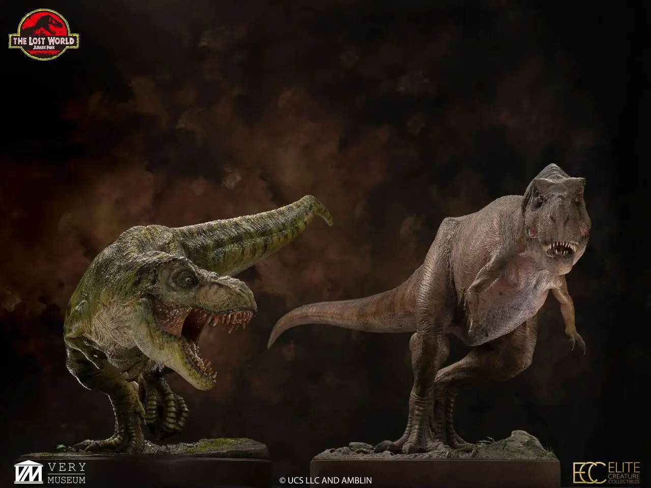 the lost world jurassic park tyrannosaur buck 1/12 scale maquette