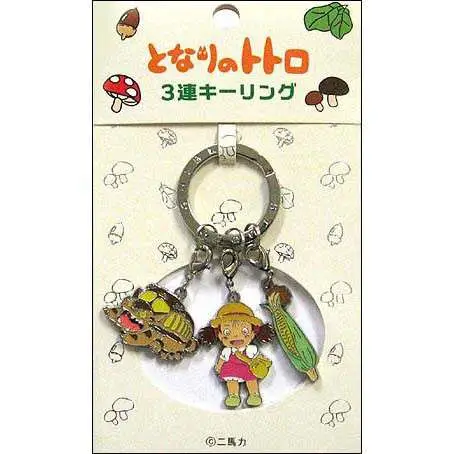 totoro 3 charms keyring b