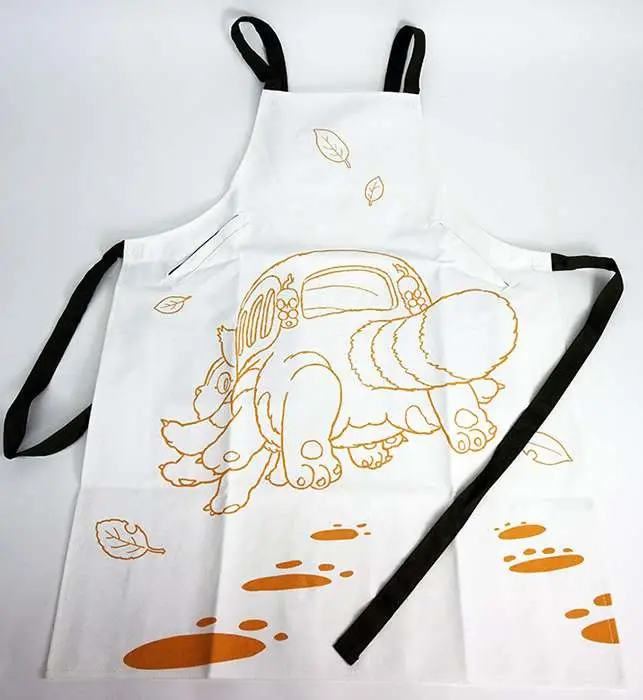 totoro nekobus canvas apron
