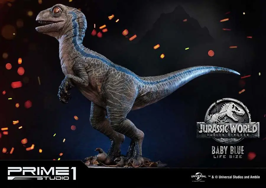 jurassic world f.k. baby blue 1/1 statue