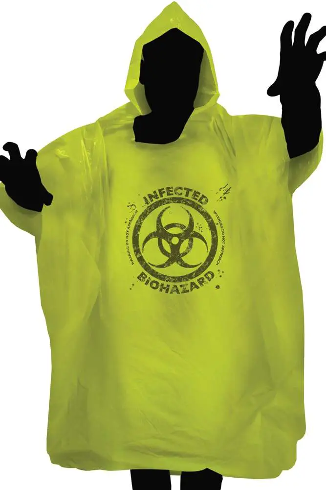 zombie biohazard rain poncho