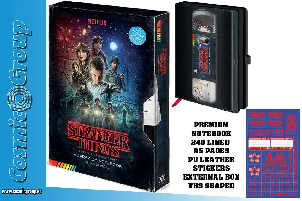 stranger things series 1 vhs a5 notebook
